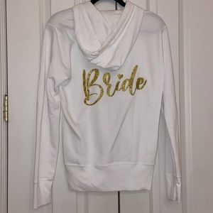 NWOT bride zip up sweater